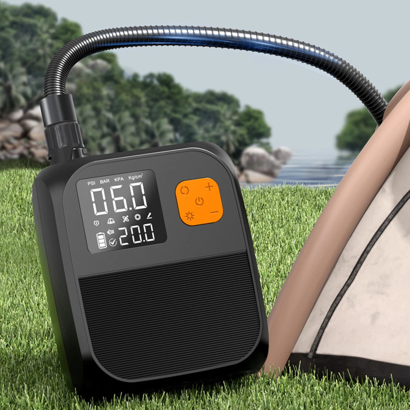 مضخة لوحة مجداف كهربائية قابلة لإعادة الشحن مضخة كهربائية محمولة 25PSI لقوارب الكاياك القابلة للنفخ