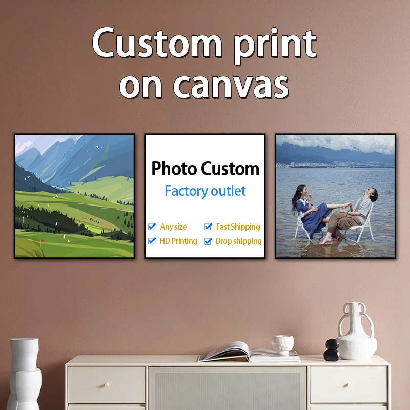 Ywdecor Custom Schilderen Canvas Hd Print Aangepaste Uw Foto Gepersonaliseerde Muur Poster Foto 'S Voor Woonkamer Home Decor