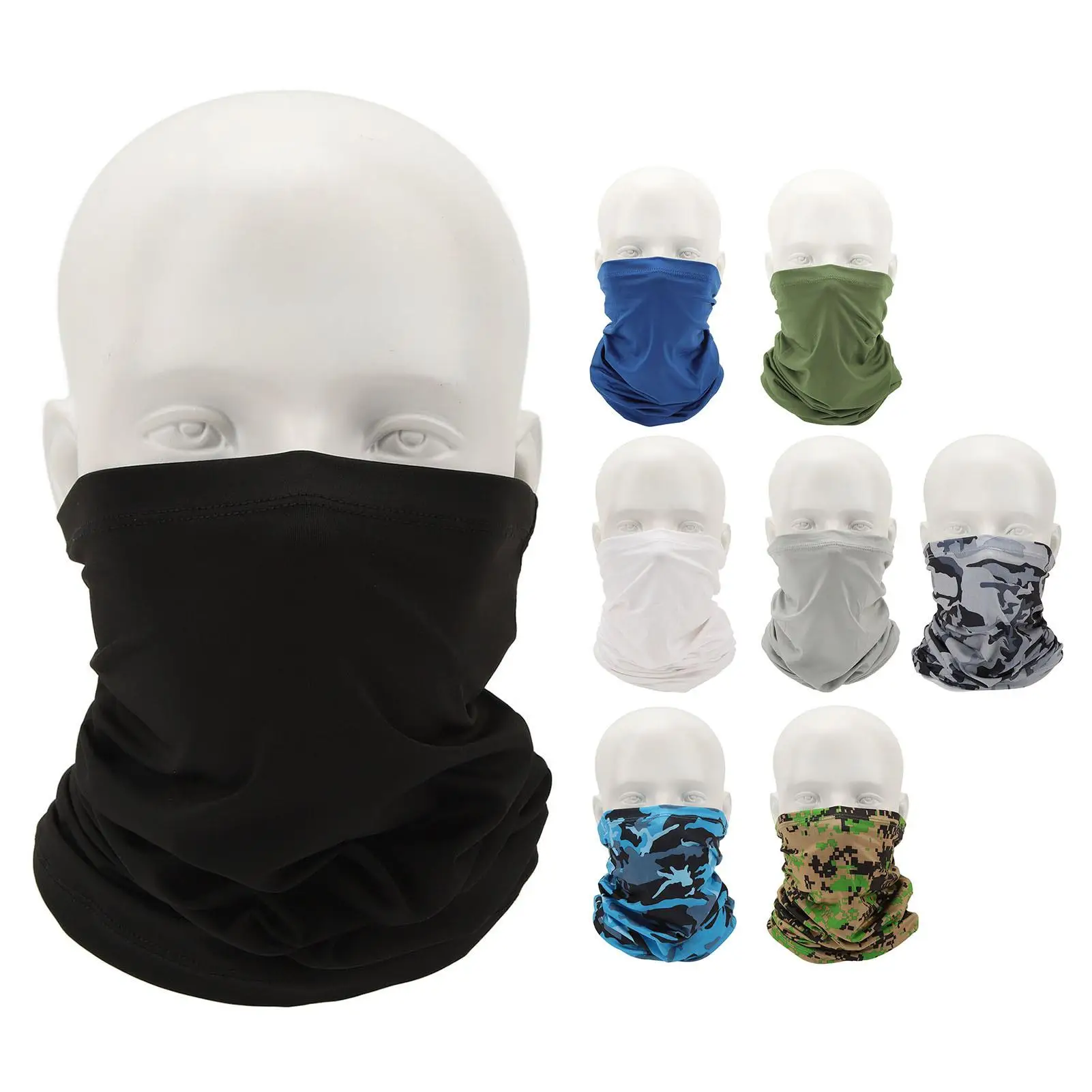 

Sun Cooling Scarf Multi Function Neck Gaiter Scarf Fade Proof Breathable Bright Color Quick Drying Skin Friendly for outdoor
