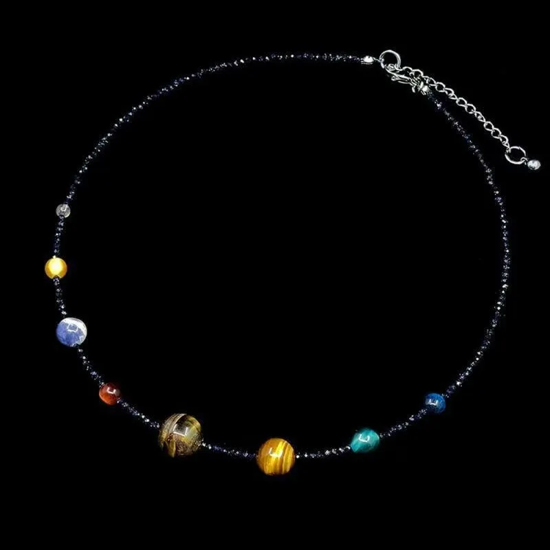 

Europe and America Multi Colored Resin Planetary Necklace UNISEX Casual Daily Versatile Jewelry Necklace, Bracelet