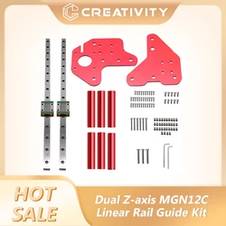 Dual Z-axis Linear Rail Guide Kit MGN12C with Fix Plate Mount Bracket for Ender-3/3S /Ender 3 Pro/Ender-3 V2/CR-10/CR 10S/S4/S5