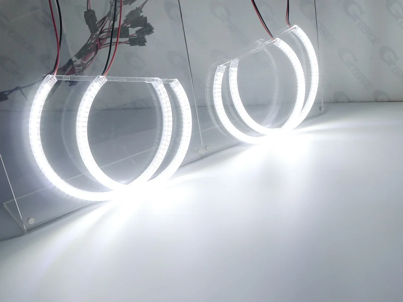 For BMW 3 5 7 Series E36 E38 E39 E46 Ultra Bright A/W Switchback Day Light Turn Signal SMD LED Angel Eyes Kit Halo Rings