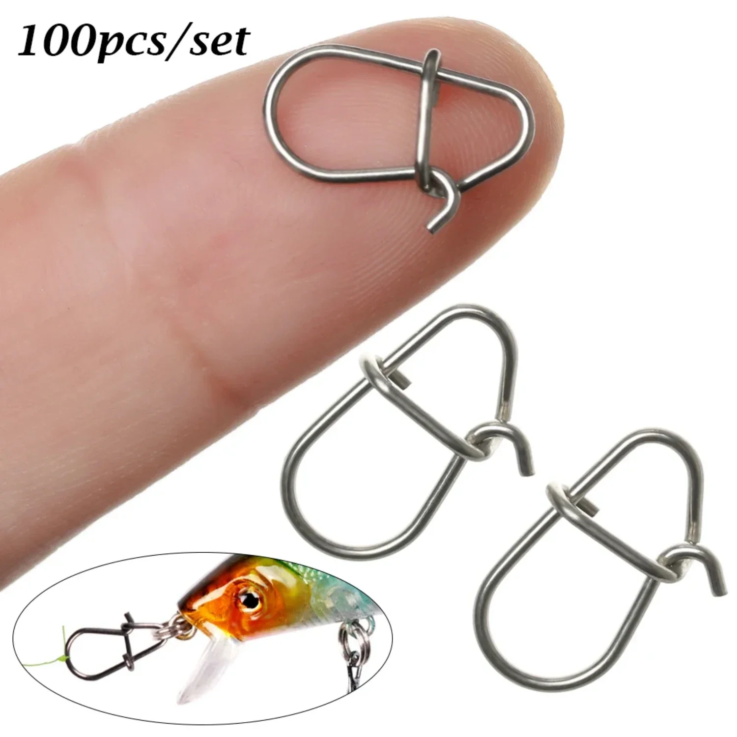 High-Quality Durable Stainless Steel Barrel Swivel Tackle Snap Lure Connector - Essential Fishing Accessory for Anglers - Pack o