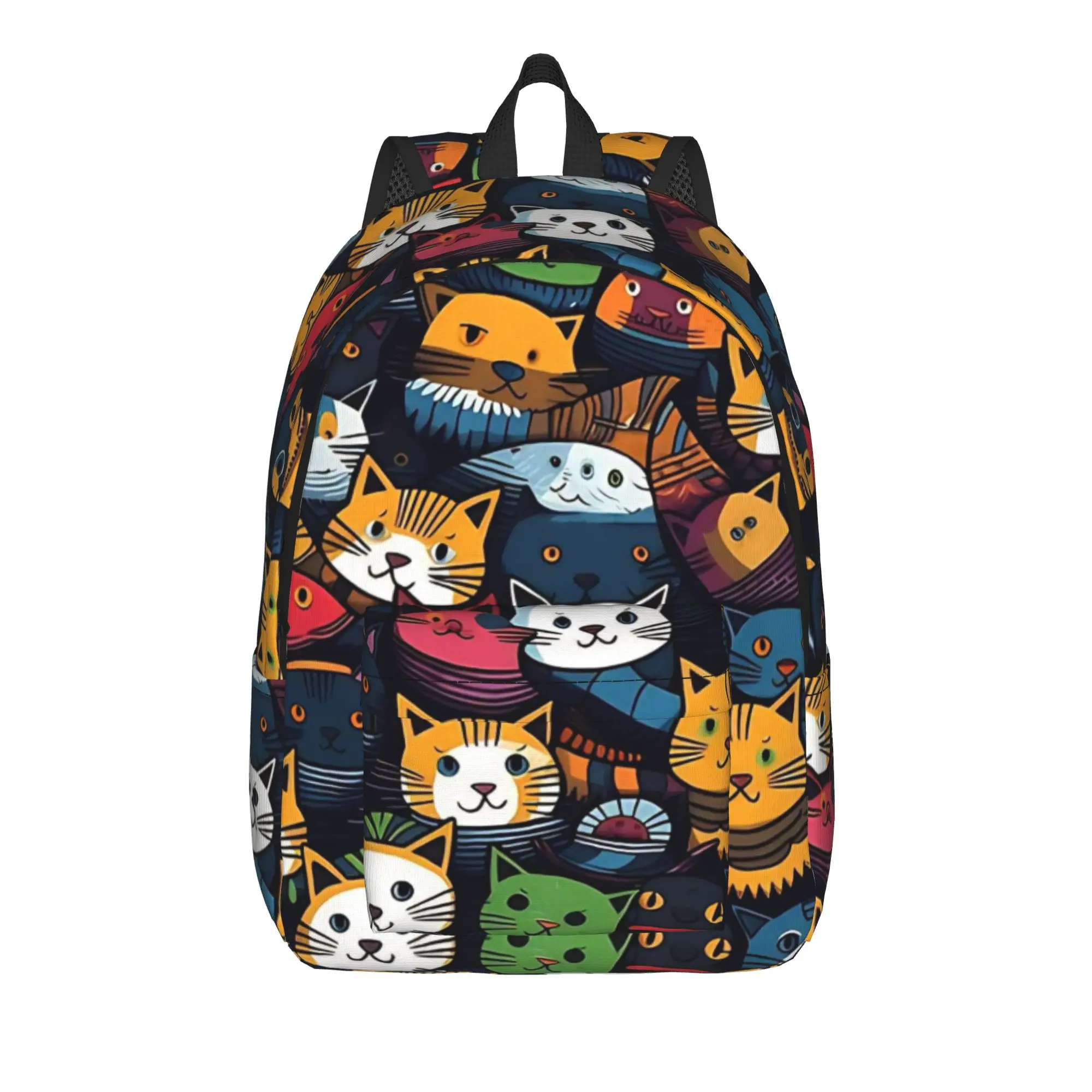 Kitty Joke The Cat's Zen Garden  Backpack for Men Women Teenage Student Business Daypack Cats Pattern College Shoulder Bag Gift