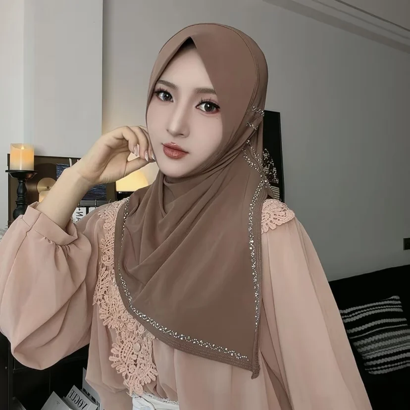 Head Cover 2026 Ready to Wear, Muslim, Sweet Girls Casual Mesh Hijab