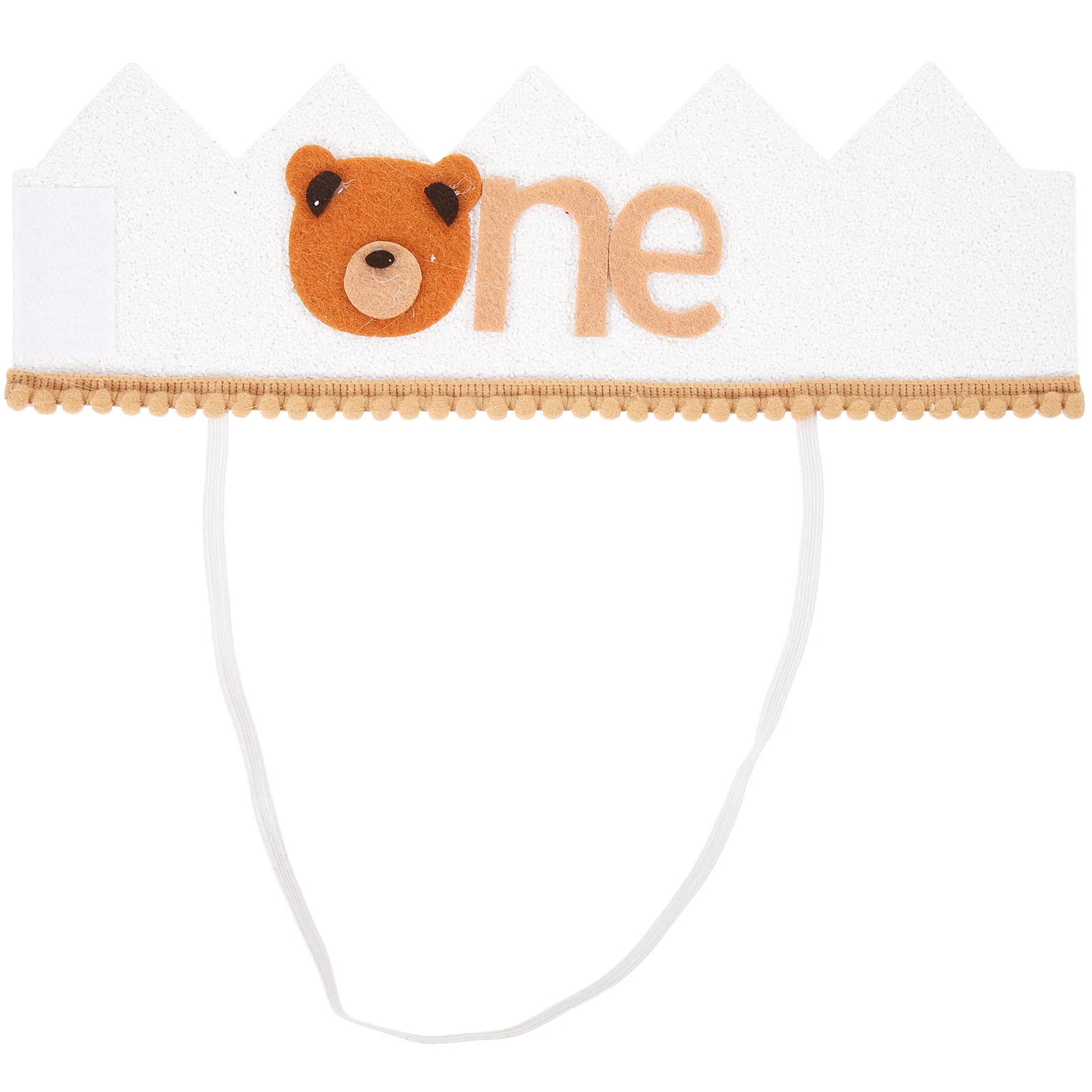 

First Birthday Crown Headband Bear Design Lightweight Kids Girls Party Decorations Charming Present Birthday Party Crown