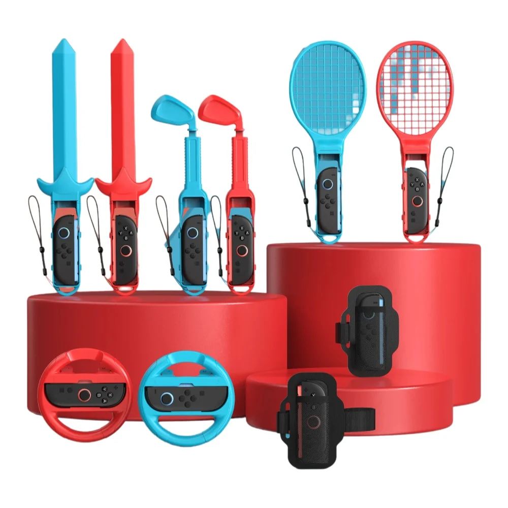 Ensemble d'accessoires de sport 10 en 1 pour Nintendo Switch 2, Kit d'accessoires de sport avec Clubs de golf