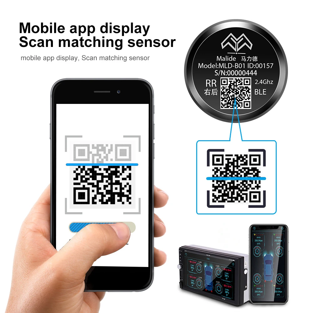 BLE5.0 Tpms アプリ タイヤ空気圧監視システム 車用 自動ワイヤレスセンサー Android Bluetooth Tpms