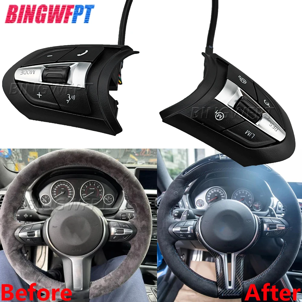

Multi Function Steering Wheel Audio Cruise Control Switch For BMW F80 F82 M2 M3 M4 M5 M6 X5M X6 3 5 Series Wth Backlight Buttons