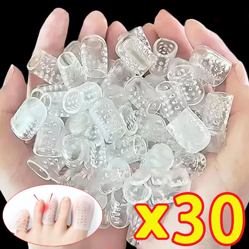 

5-30pcs Transparent Silicone Toe Protectors Breathable Anti-Friction Washable Foot Cares Prevents Blisters Elasticity Toe Covers