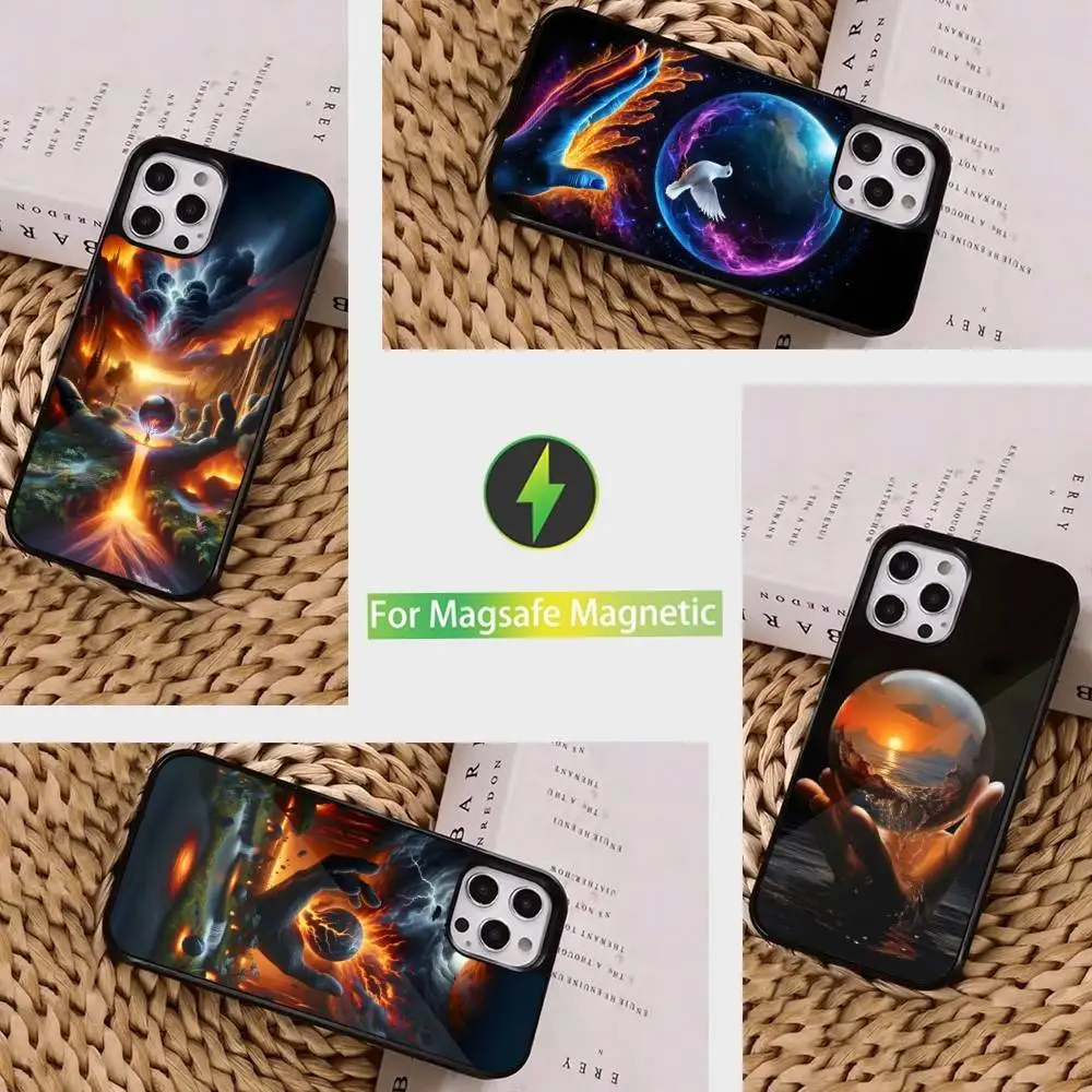 

Friendly Art Environmental Case For iPhone 16,15,14,17,13,12,11,Pro,Max,Plus,Mini, Magsafe,Magnetic Wireless Charging Case