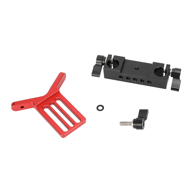 ブラケットとレンズ付きの基本的なサポートアダプター,15mmレール付きブラケット,カメラプラットフォーム用,15mm