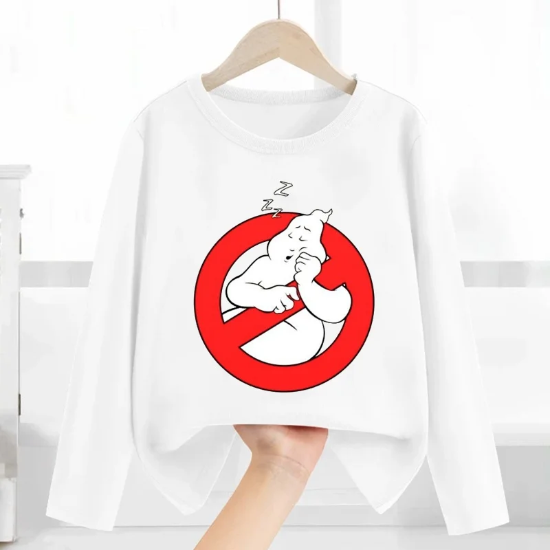 Ghostbusters Movie Ghost Busters Print Cartoon Kids T shirt Cartoon Children Clothes Autumn Baby Boys Girls Long Sleeve T-shirt