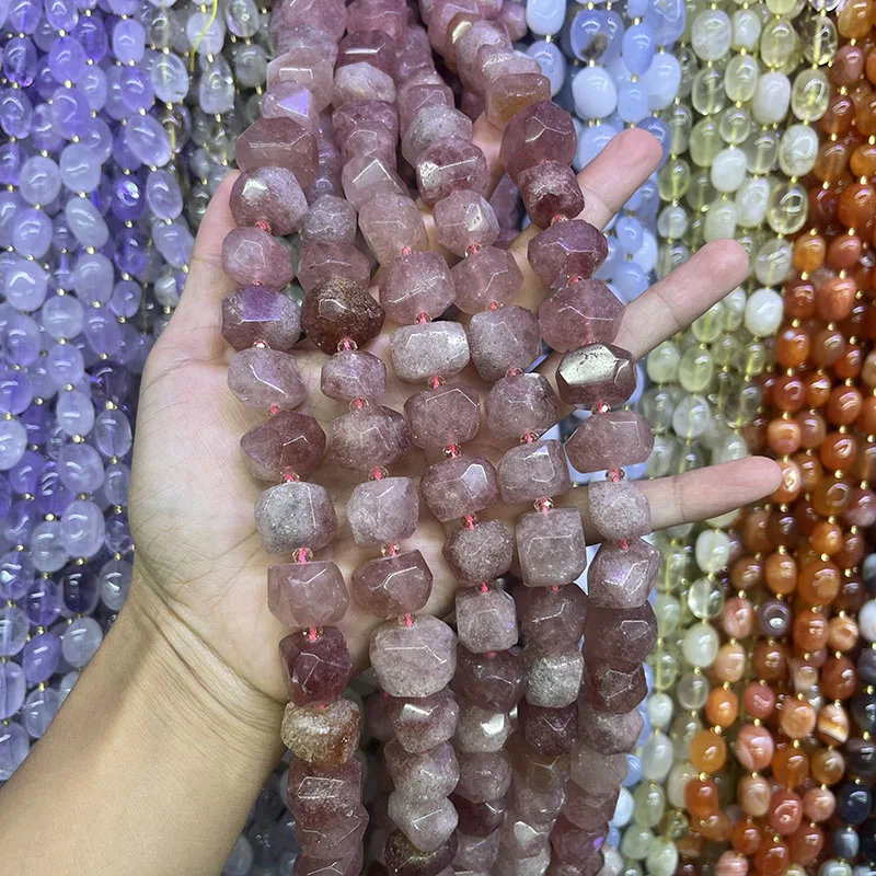 

Натуральный камень, нерегулярные клубничные кварцевые бусины 13X17 мм, свободная прокладка, 15 дюймов для DIY ювелирных изделий, браслета, ожерелья, изготовления подарков