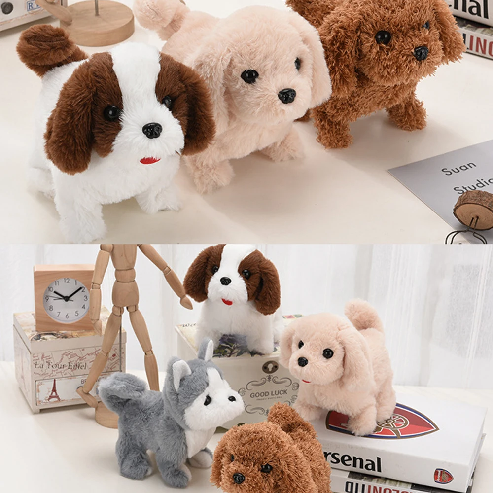 อิเล็กทรอนิกส์ตุ๊กตาเดินจําลองสุนัข Interactive Retriever ลูกสุนัขของเล่นเด็กสัตว์เลี้ยงเด็กตุ๊กตาของขวัญวันเกิดคริสต์มาส