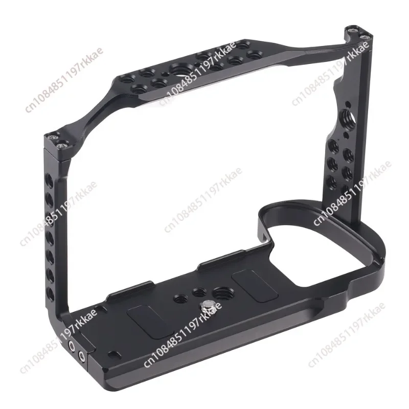 Protective Camera Cage Aluminum Alloy for FUJIFILM X-H2/X-H2S Camera Cold Shoe Mount Magnetic Wrench Slot Numerous 1/4in+3/8in