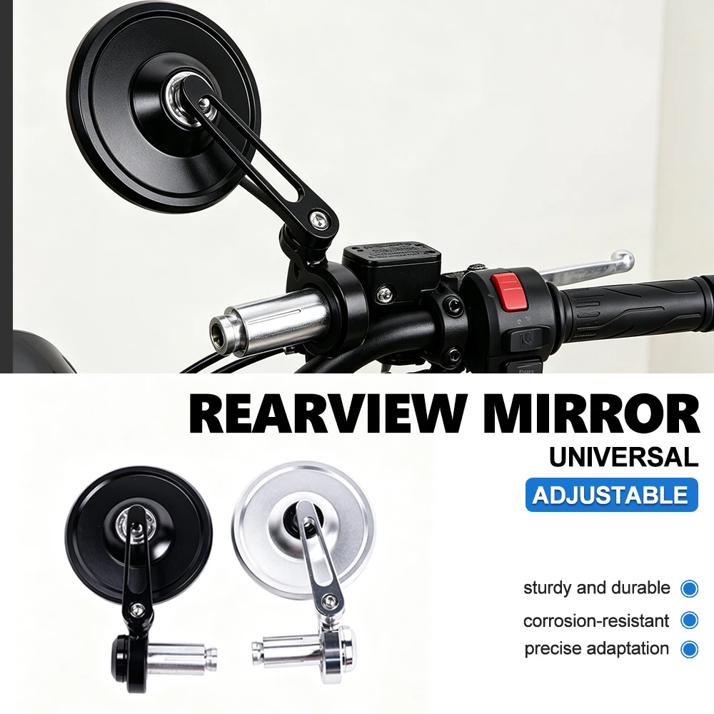 Retro handlebar end mirror/rearview mirror for Royal Enfield Bullet/Meteor/Classic 350 500 Interceptor 650 Motorcycle Rear View