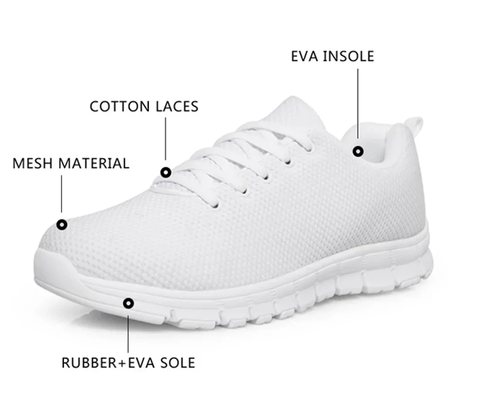 ECG Women Cartoon Nurse Sneakers Lace Up Vulcanized Shoes Rainbow Design Flat Shoe Comfortable Footwear