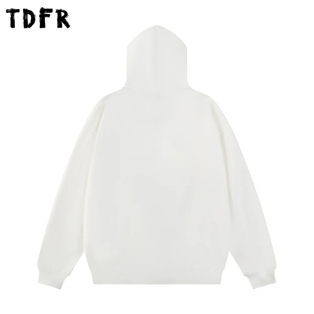 Drawstring Hooded Sweatshirts Mens Letter Embroidery Spring Streetwear Loose Long Sleeve Front Pocket Hoodies Men