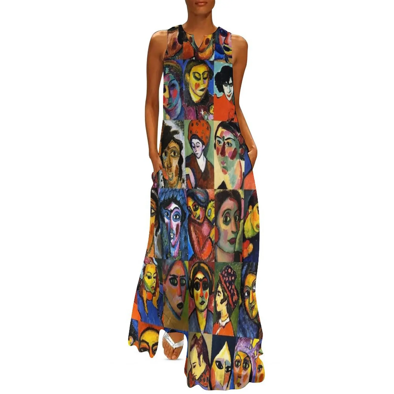 

Jawlensky Faces Long Dress clothes Women's dresses