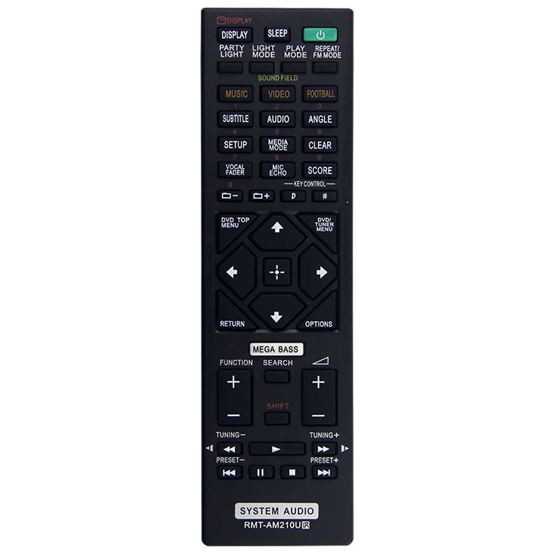 Compatível com Sony Audio MHC-V50D SHAKE-X10D SHAKE-X70D SHAKE-X30D MHC-GT4D MHC-V44D Controle Remoto RMT-AM210U peças de reposição