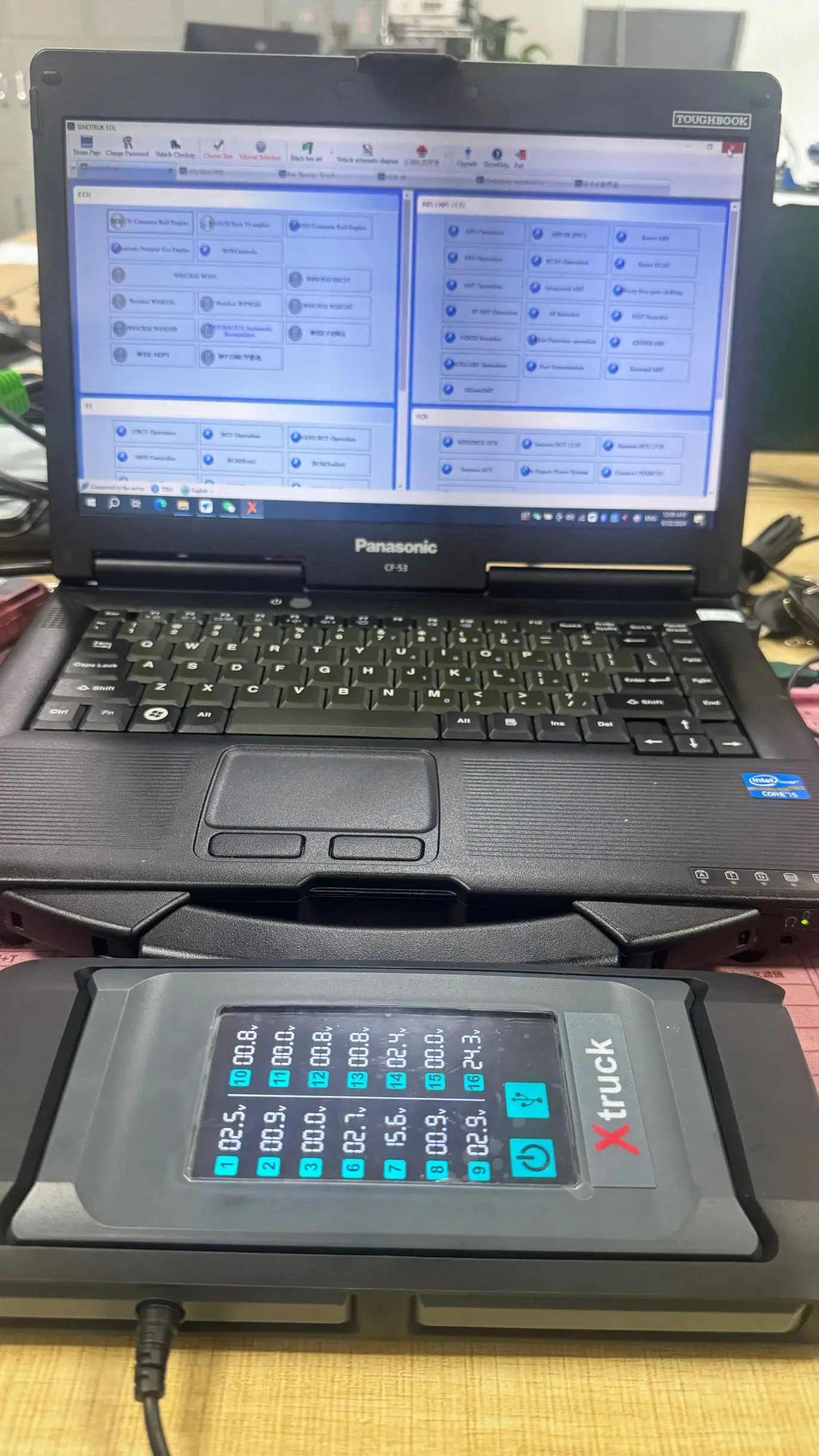 

X-truck Transmission Retarder AMT ABS for ZF EATON FAST Dong Feng chassis Inspection diagnostic tool+Thoughbook CF53Laptop