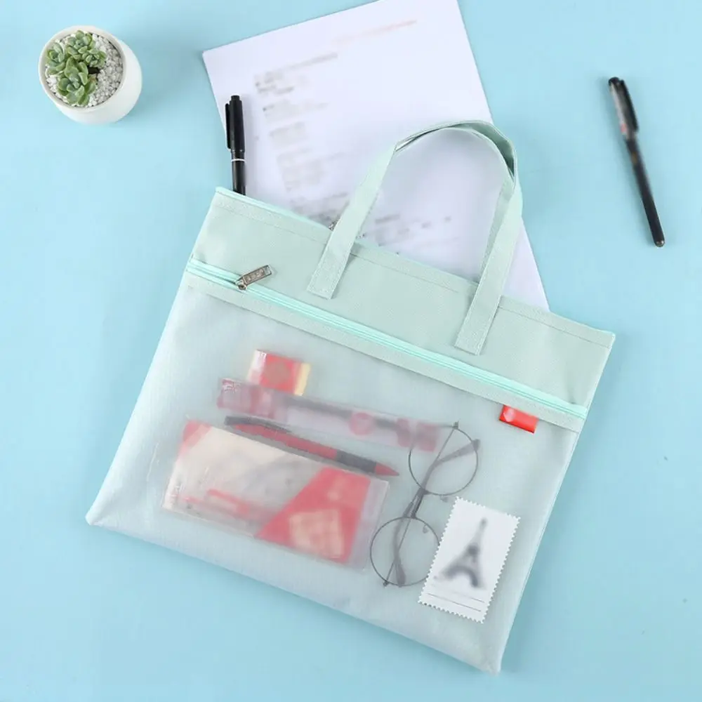 

Portable Book Storage Bag Oxford Cloth Waterproof a4 File Organizer Handheld Large Capacity Document Storage Bag Travel