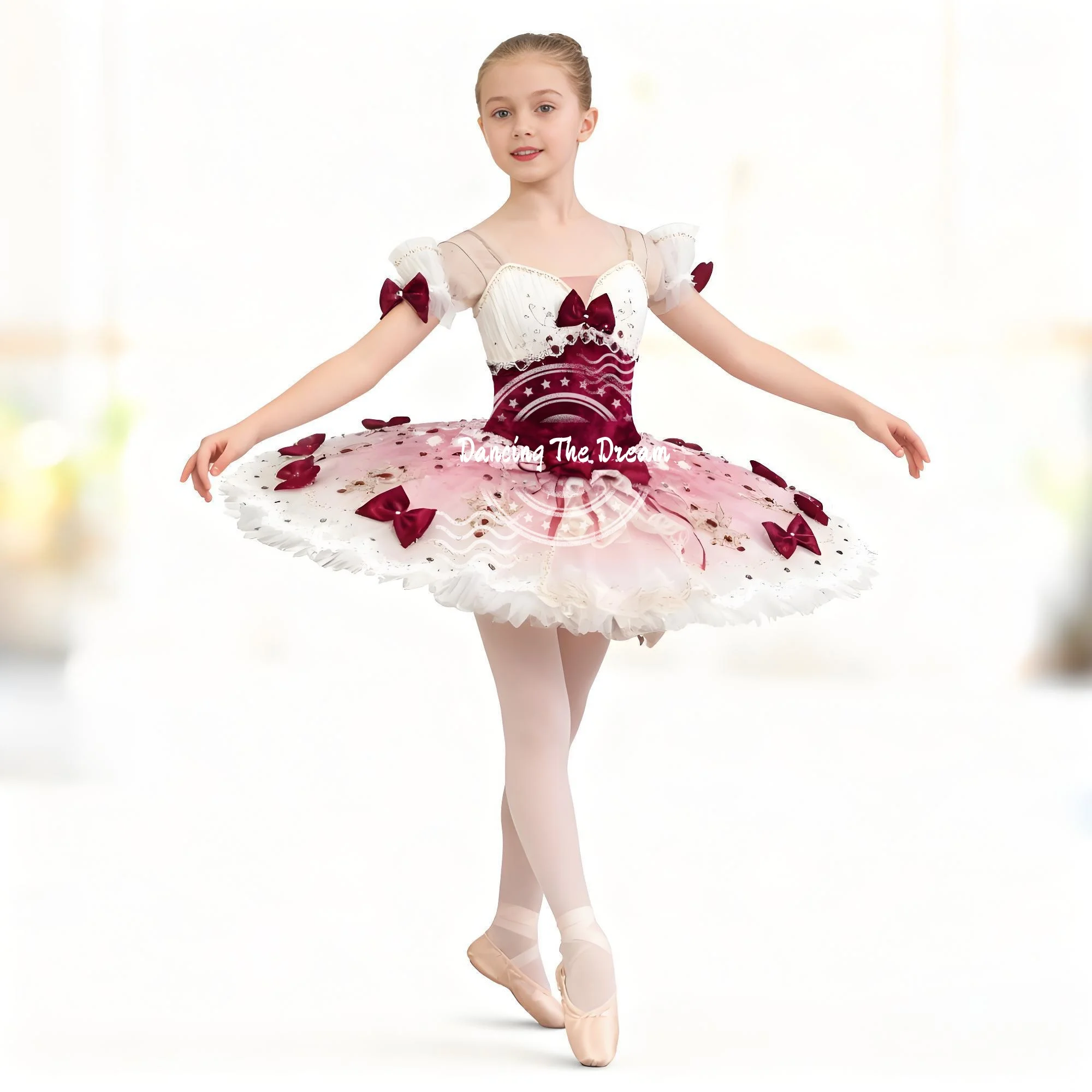 

Children's Ballet Dress Cute Bow Decorations Girls Dance Costume Soft Fabric Classic Skirt for Kids