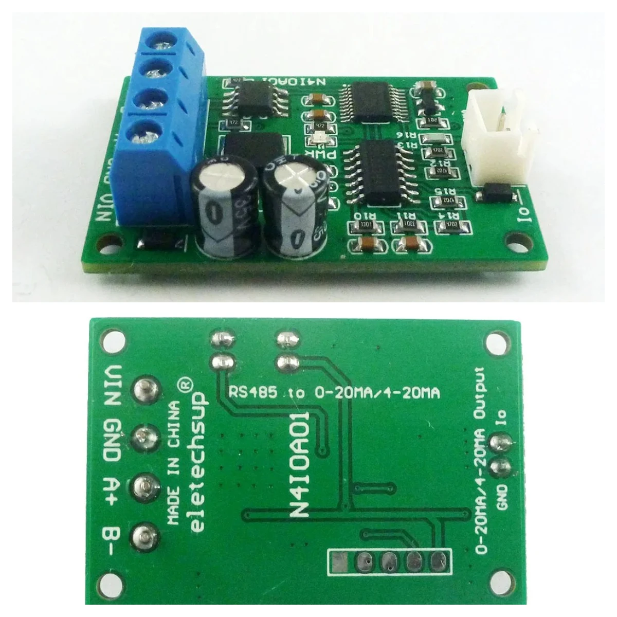 N4IOA01 DC 12V DAC Module RS485 to 4-20MA/0-20MA Current Signal Generator PWM to Current Analog Converter Modbus RTU Module