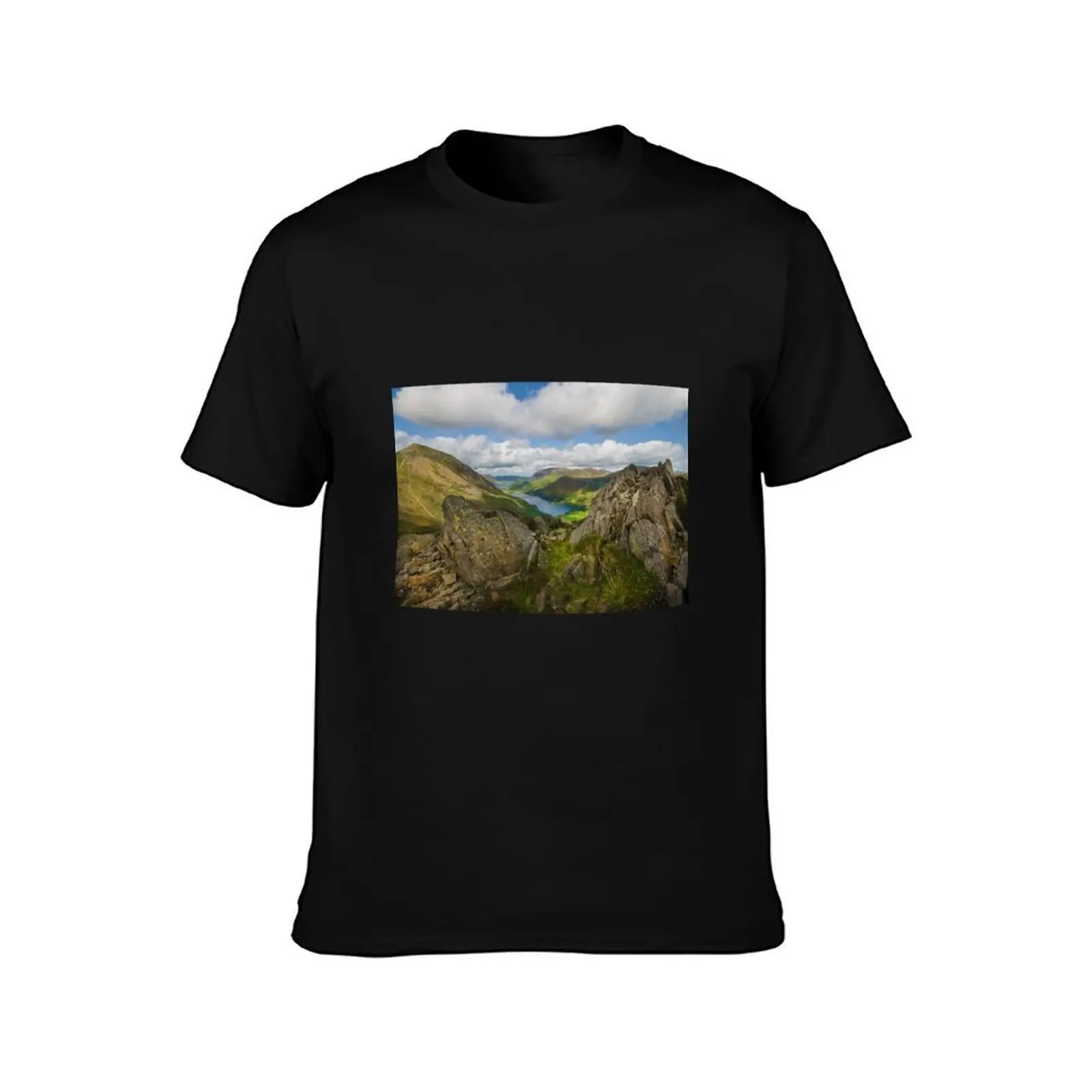 Buttermere from Haystacks T-Shirt, Summer Casual Cotton Tee, Oversized Streetwear Tops, Vintage Graphic Print, Unisex Men Women