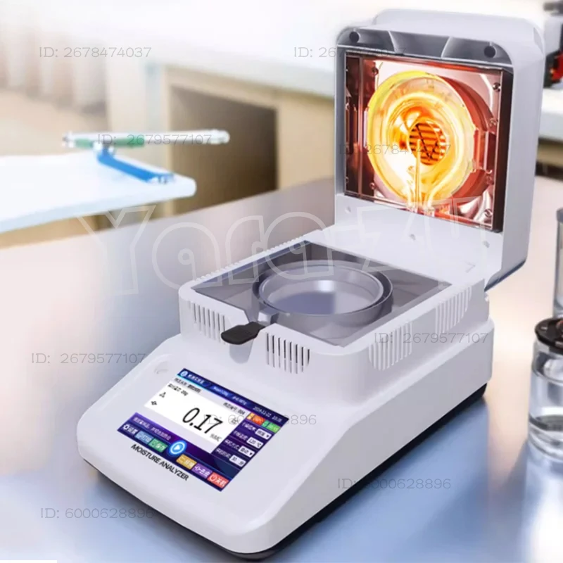 Rapid Moisture Analyzer Halogen Moisture Detector Grain Tea Soil Food Moisture Content Testing Instrument
