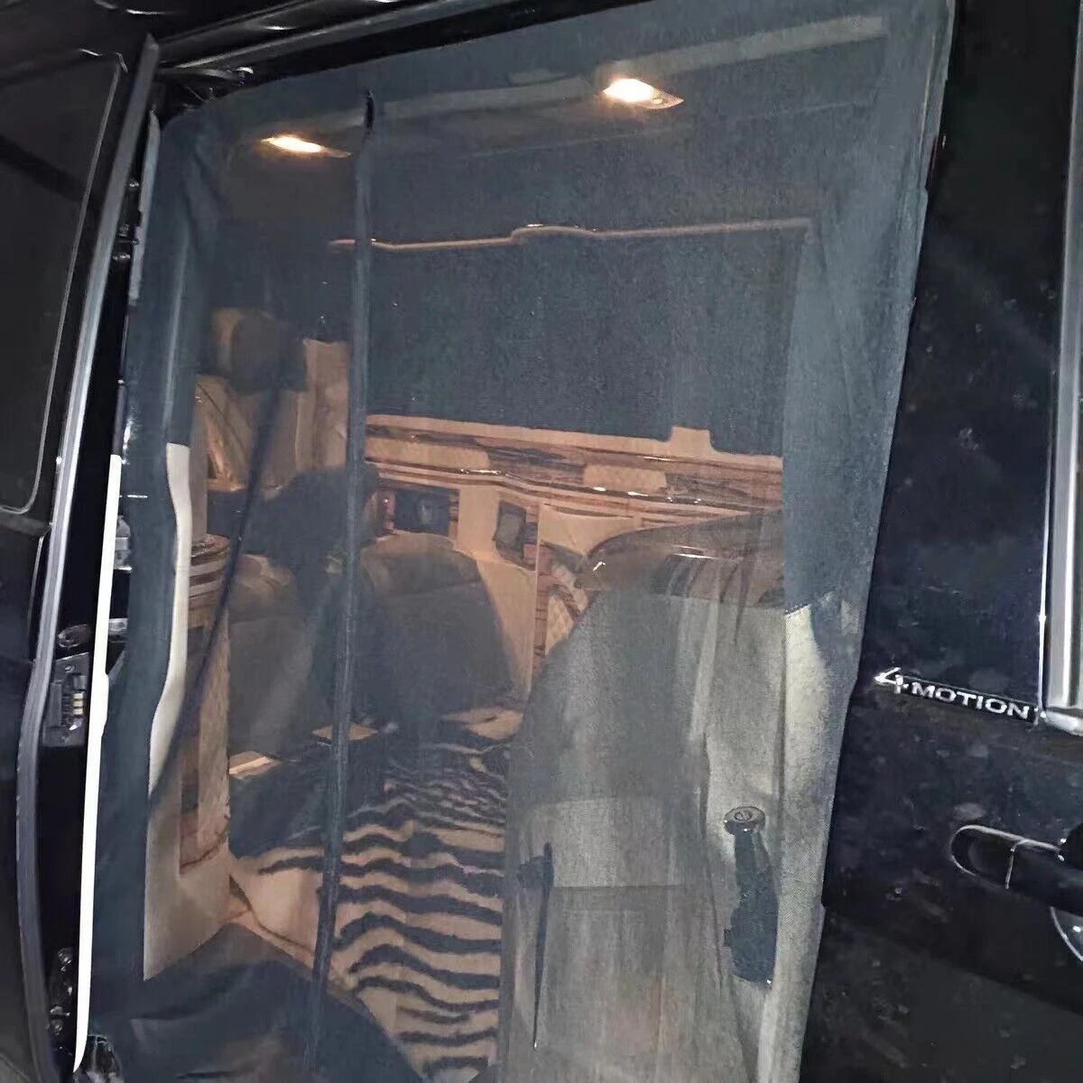 Vw T5 T6 슬라이딩 자동차 도어 커튼 마그네틱 모기장 통풍 플라이 스크린 방충 커튼 초미세 모기 방지 메쉬 썸네일 5