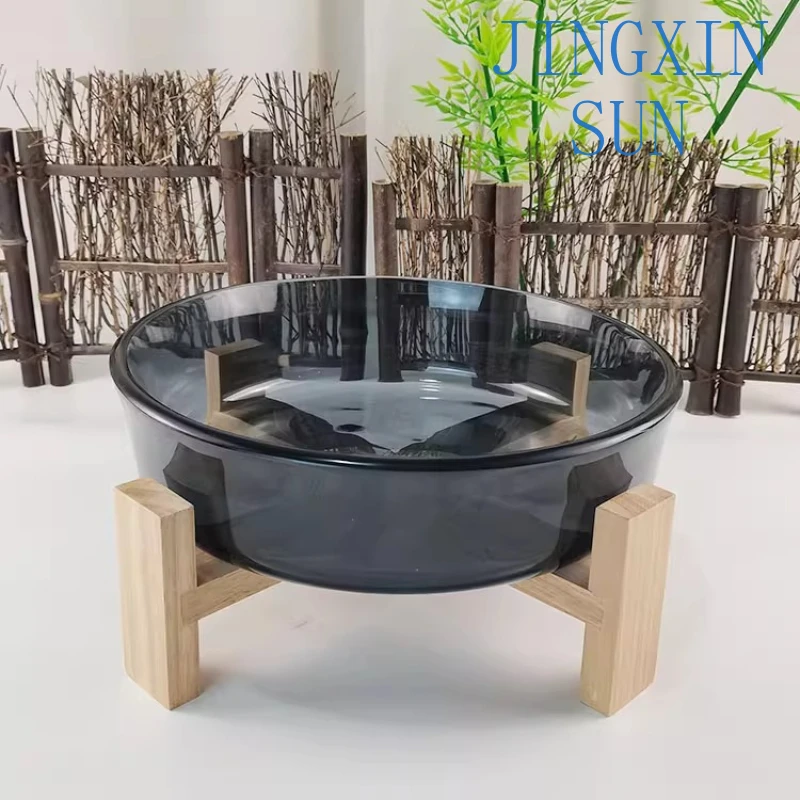 Thickened tempered glass Buffet Fruit salad Display plate Buffet restaurant Hotel with stand