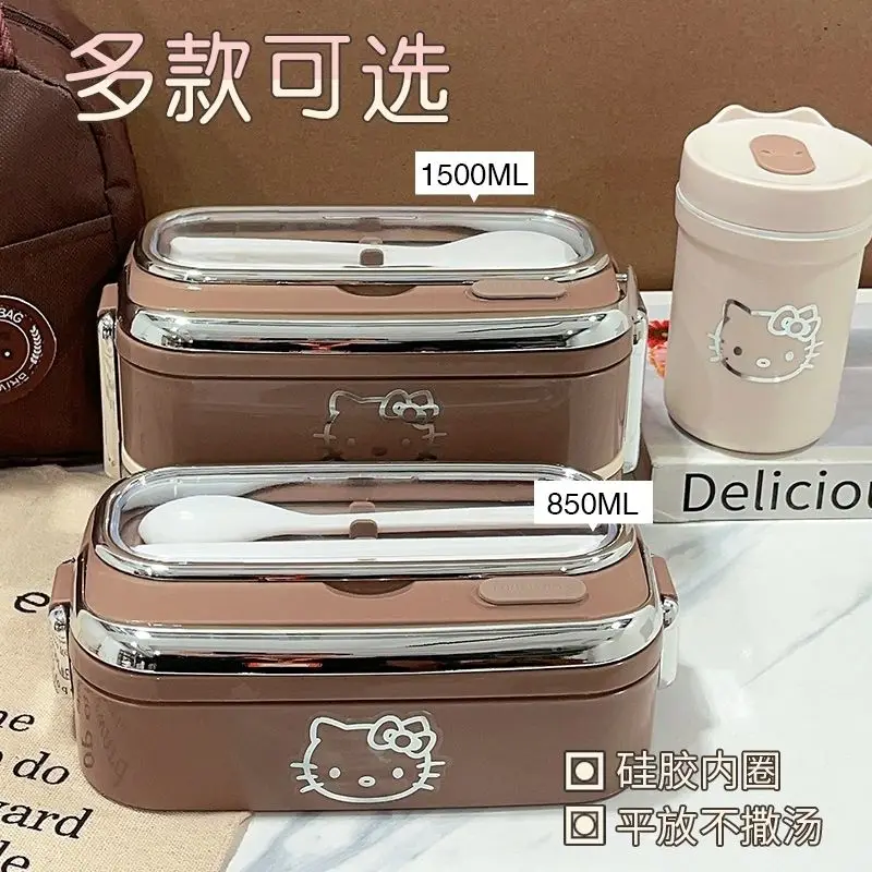 Sanrio Hello Kitty cartoon schattige chocolade bento box creatief zoet voor studenten thuiskantoor draagbare lunchbox fruitbox cadeau