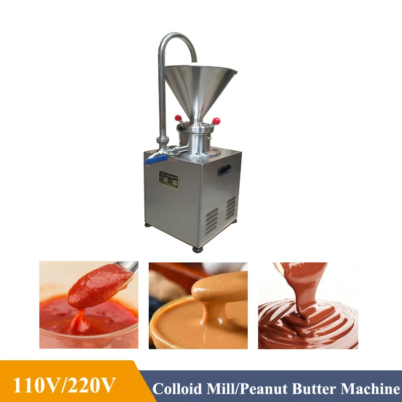 Commercial Peanut Butter Maker Colloidal Mill Nut Butter Grinding Machine 1500W Colloid Mill Sesame Paste Tomato Corn Grinder