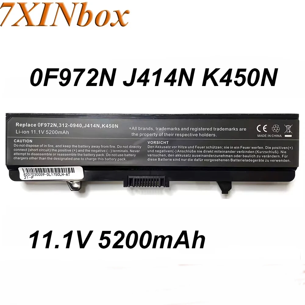

7XINbox 0F972N 312-0940 J414N K450N 11.1V 5200mAh Laptop Battery For Dell Inspiron 1440 1750 Series Laptop Computer