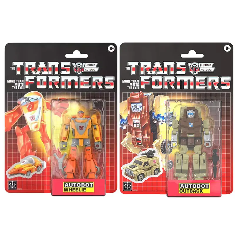 

In Stock Transformers Toys G1 Retro Hanging Card Reissue Heroic Autobot Wheelie Autobot Outback Action Figure Toy Gift ﻿