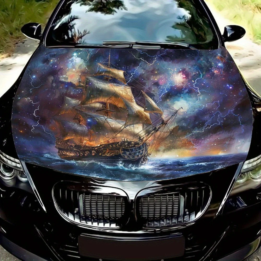 

Gorgeous Adventure Sailboat Car Hood Decal - Waterproof PVC Vinyl Sticker, Fits All Car Models, Ideal Gift For Automotive Enthus