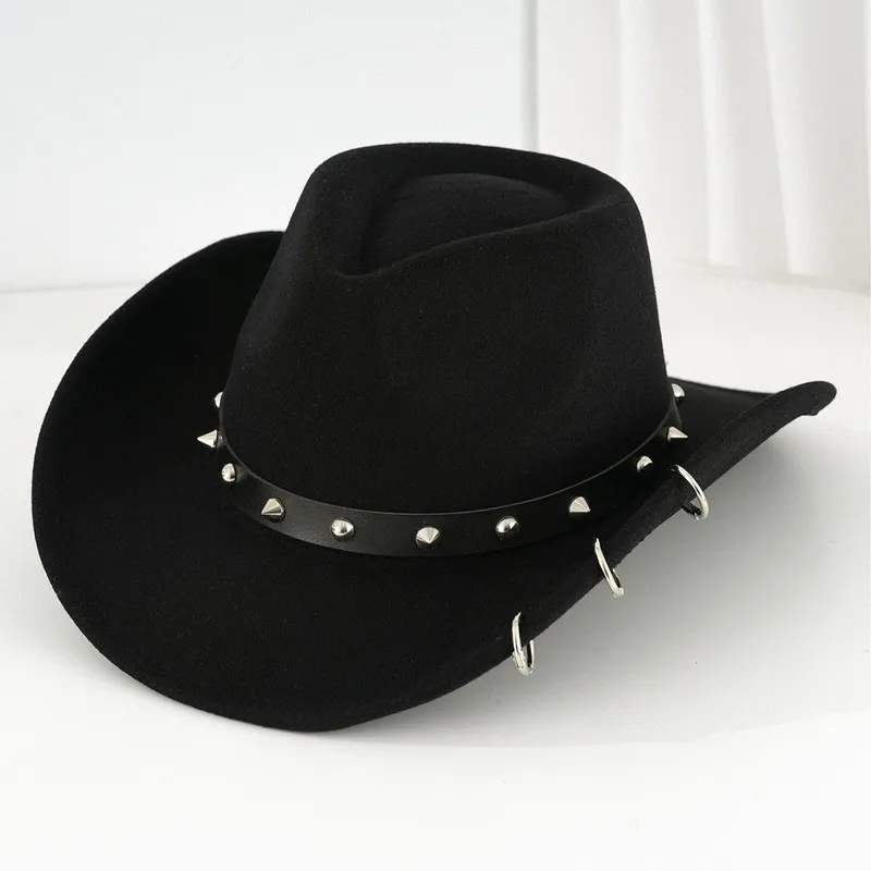 Black hat set, Western-style tough guy cowboy party decoration, a popular and best-selling item for cross-border sales, b