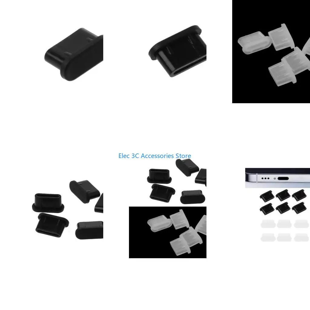 Y51A Charging Port Protector Cover Type C Dust Plugs Silicone USB C Dust Cover Type C Anti Dust Caps for Mobile Phone Tablet