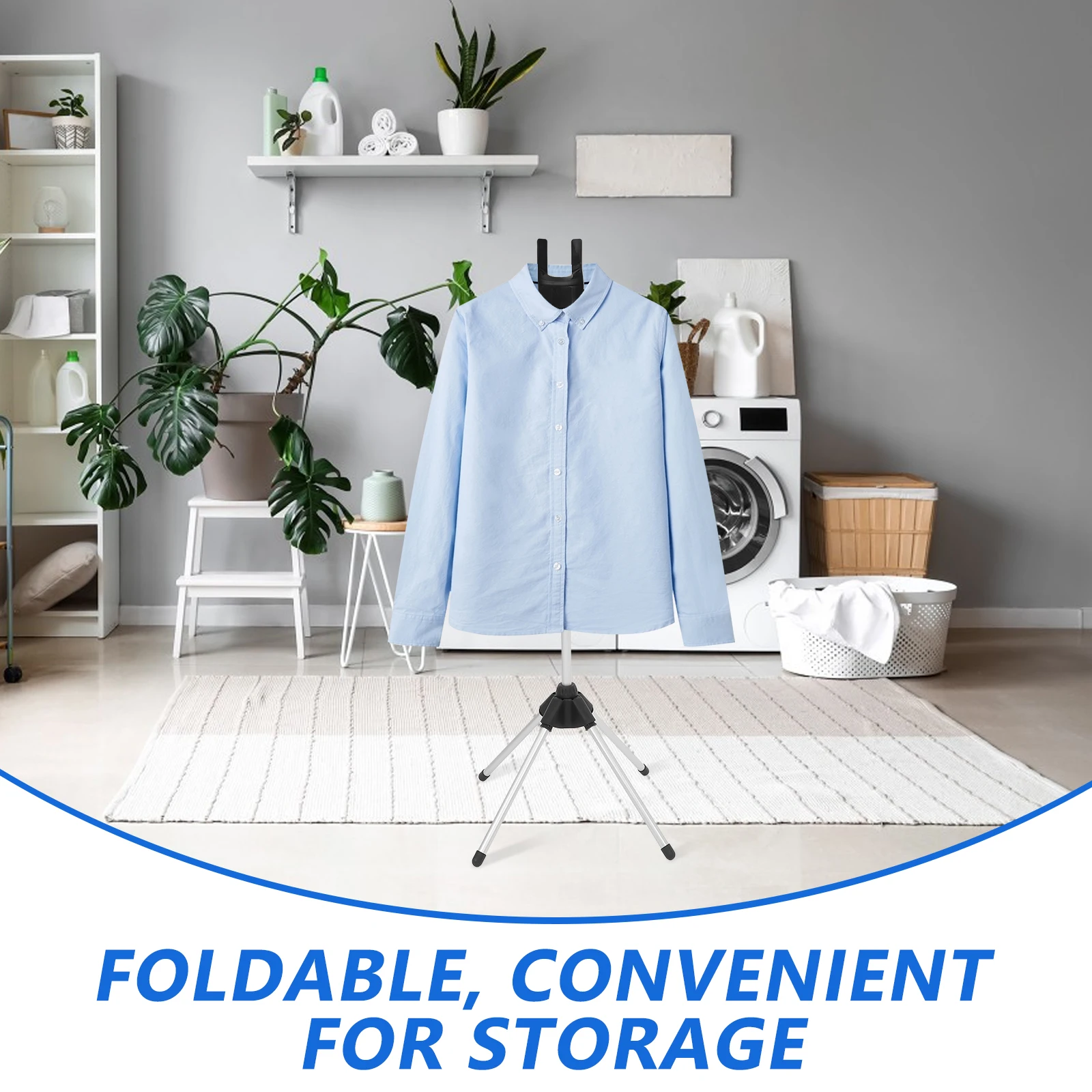 Ironing Hanger with Plate Steamer Clothes Bracket Adjustable Stand Coat Drying Collapsible Clothes Steamer Coat Handheld Board