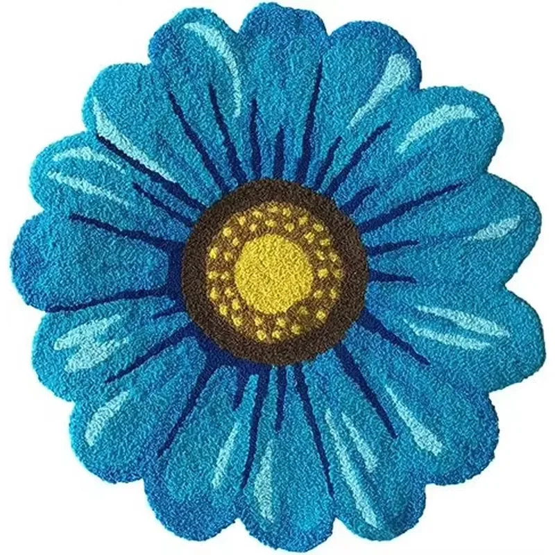 Trustworthy Seller Flower Shaped Punch Abstract Pretty Tufted Rugs for Home Decor