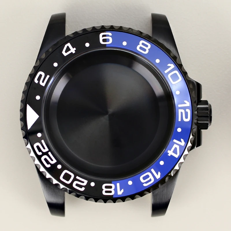 40mm Men's Watch case Sapphire Glass for seiko NH35 NH36 NH34 NH70 Miyota 8215 ETA 2824 Movement Black yacht-master Design Style image 3