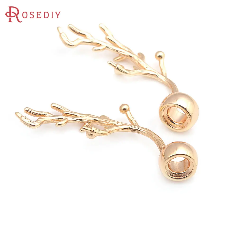 6PCS 18K Gold Color Brass Tree Branch Charms Pendants High Quality Diy Accessories Jewellery Making Rosediy official-website