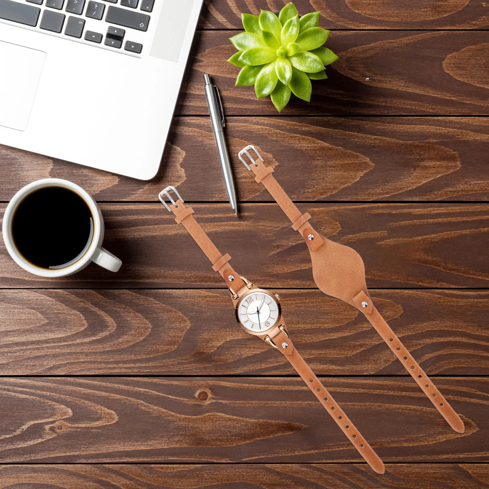 

First Layer Watch Band Watch Strap Simple Elegant Comfortable Breathable Waterproof Women Wristwatch