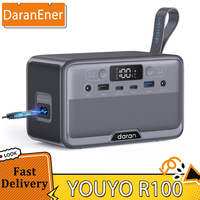 DaranEner YOUYO R100 100W Portable Power Station, 4x USB, 1x DC and 2x AC Ports, 89.6Wh LiFePO4 Battery, LED & Compact