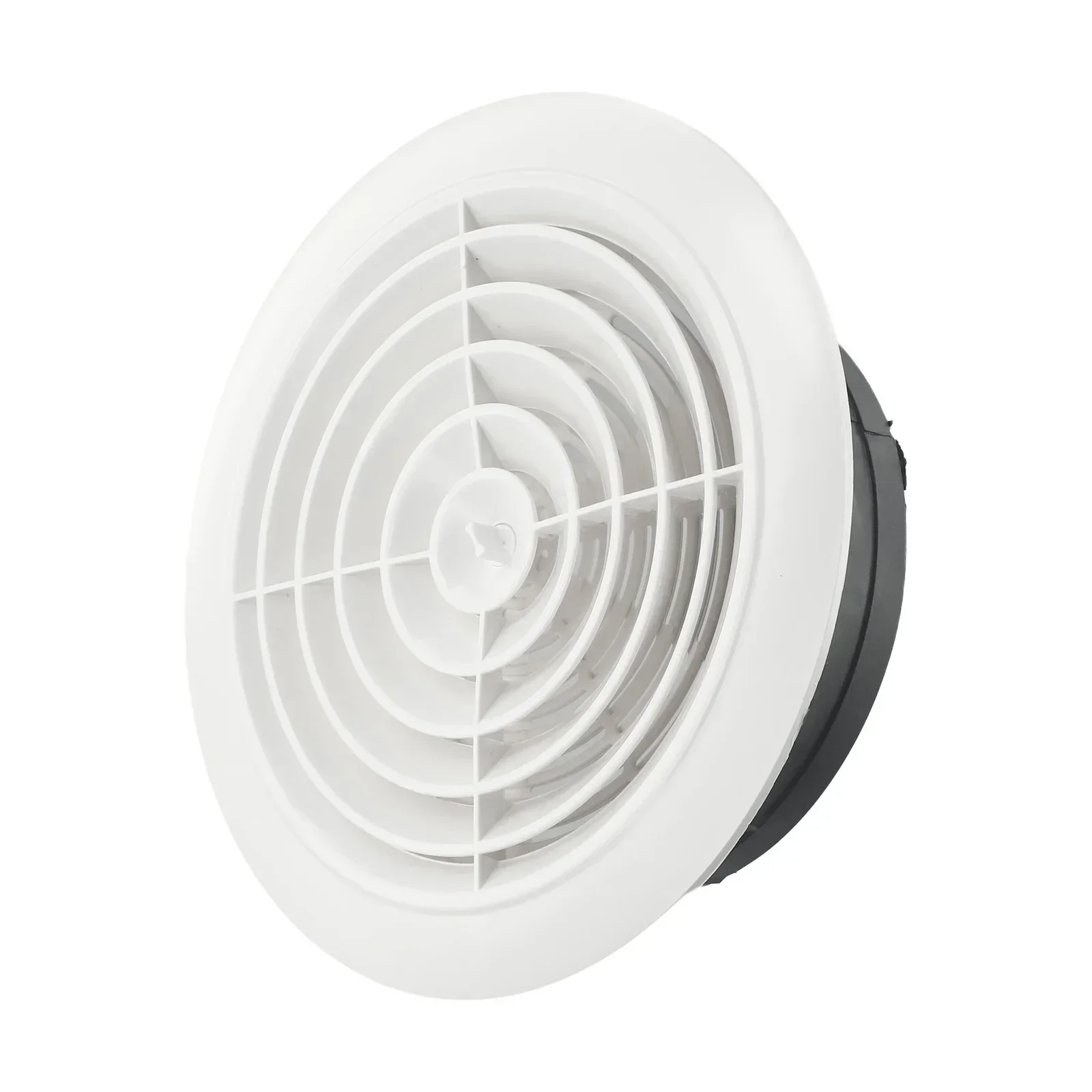 ABS Ventilation Grille Vent Cover 75-200mm Round Adjustable Wall Interior Vent Grille Diffuser Ducting Ventilation Outlet Cover