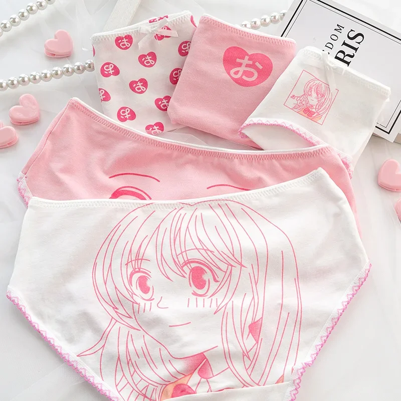 Anime Cartoon Cute Women Underpants Y2k Student Japanese Korean Style Harajuku Kawaii Panties Women Soft Cotton Knickers Female