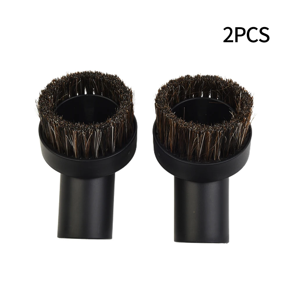 2pcs Round Horsehair Brush Tool Vacuum Cleaner Parts Mixed Horse Hair Dusting Brush For Inner Diameter 32mm Vacuum Cleaners