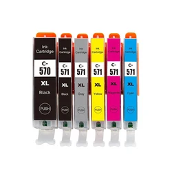 PGI 570 PGI-570XL CLI 571 CLI-570XL Premium Compatible Color Inkjet Ink Cartridge for Canon MG5750 MG7751 Printer